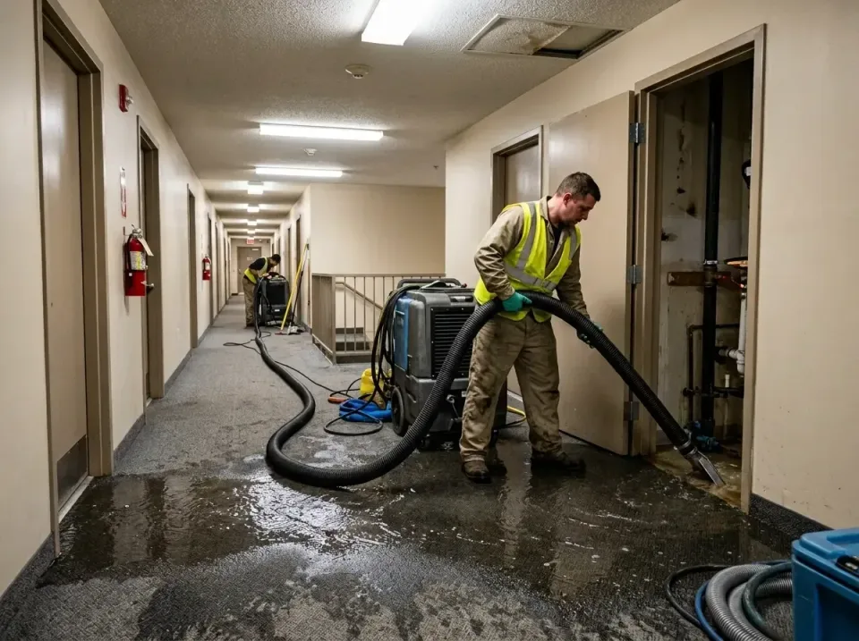 multi-unit-apartment-hallway-f-005 — frequently asked questions, Emergency Burst Pipe Water Extraction & Removal in Huntingt…
